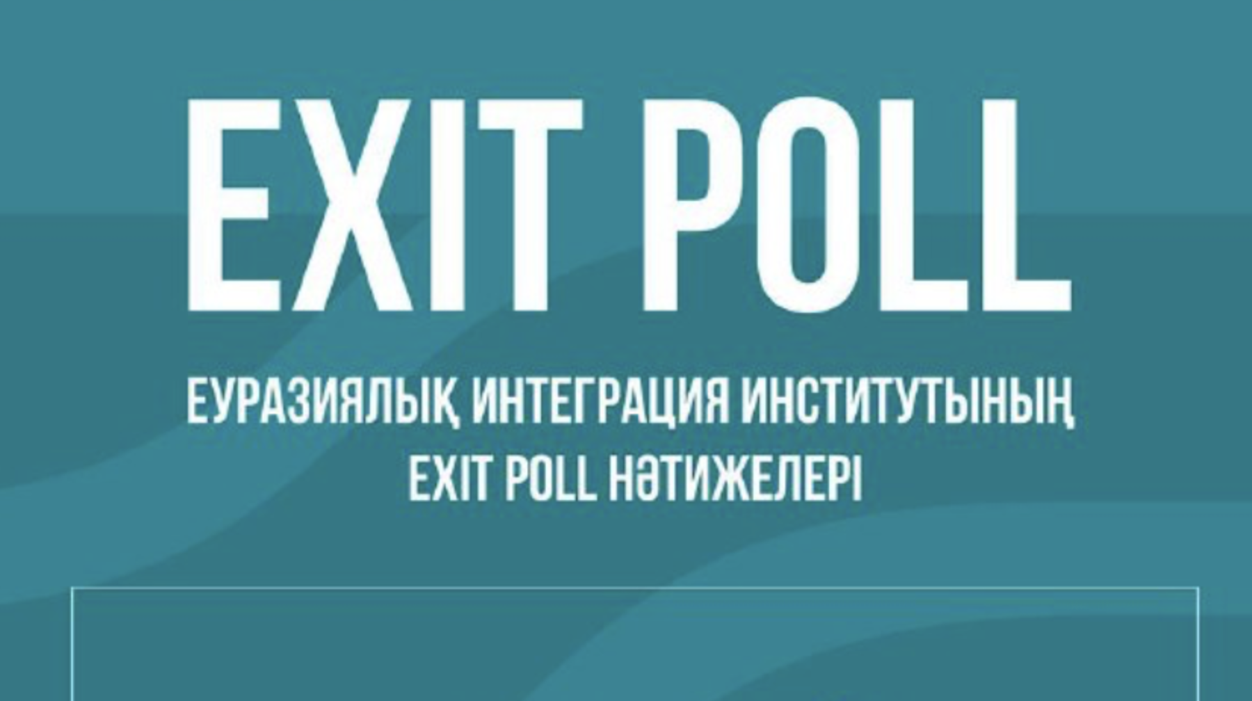 Еуразиялық интеграция институты жүргізген сауалнама бойынша Exit poll нәтижесі