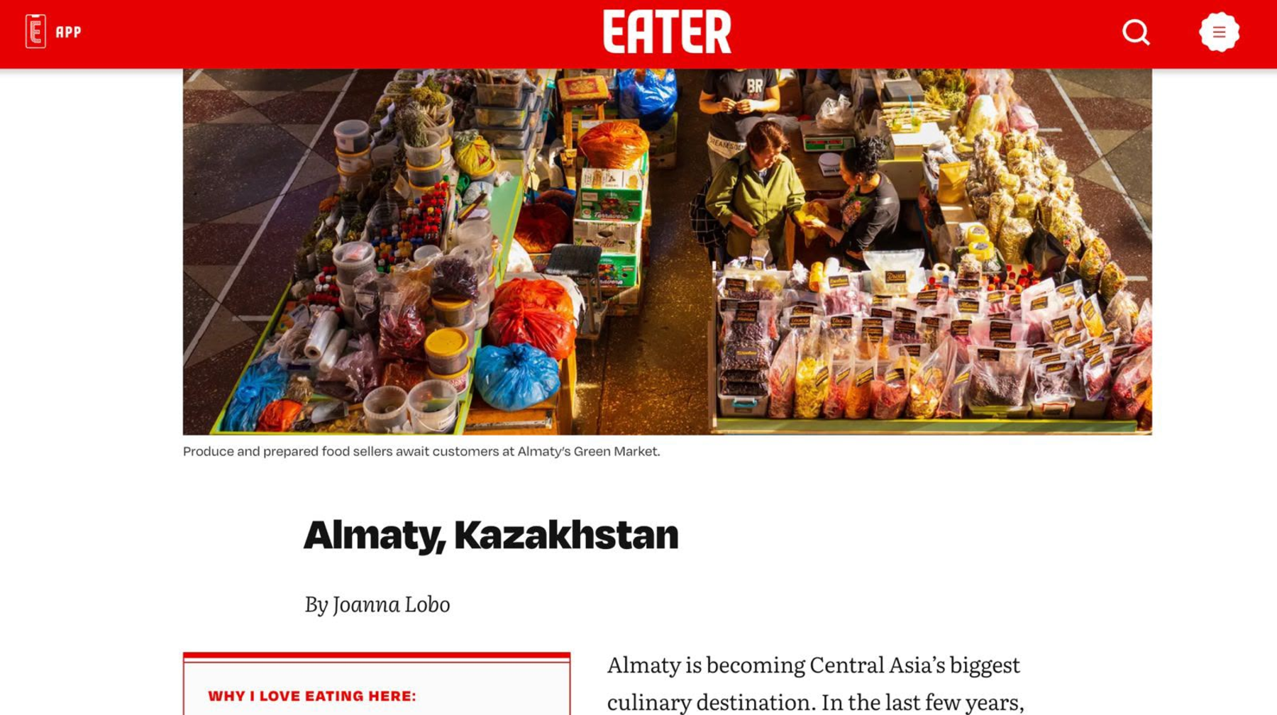 Алматы Eater басылымының «Where to Eat 2026» гастрономиялық бағыттар тізіміне енді